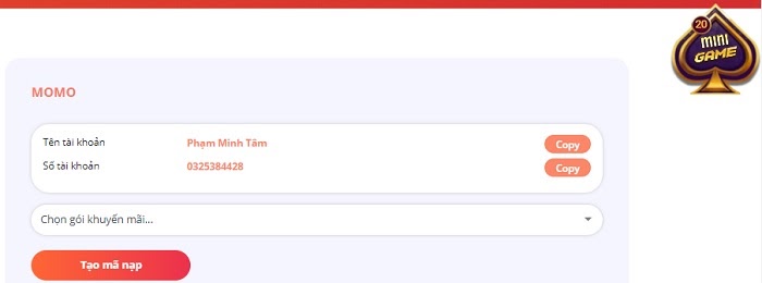 Hướng dẫn nạp tiền/rút tiền tại nhà cái May88