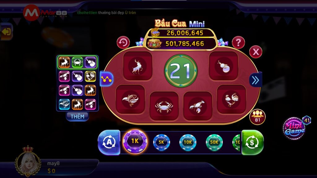 Hình ảnh Bầu Cua Mini May88