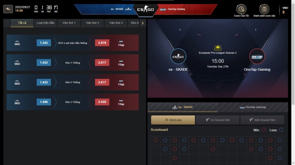 Hình ảnh cá độ CS:GO May88