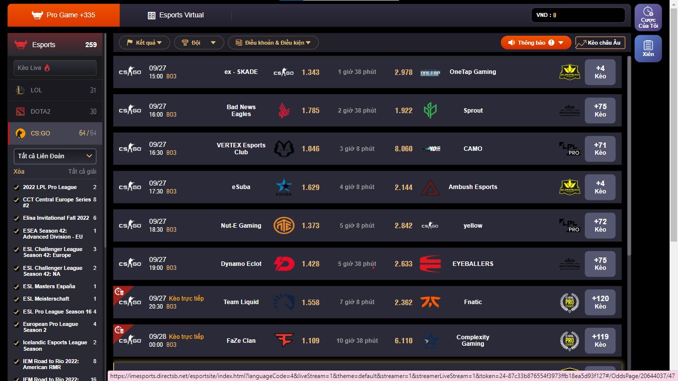 Hình ảnh cá độ CS:GO May88
