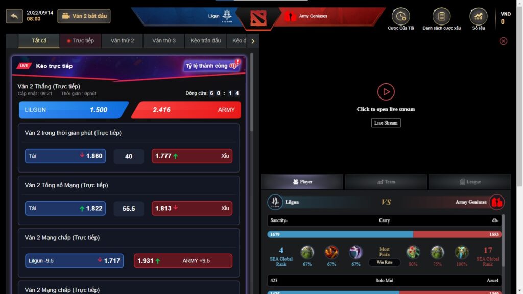 Hình ảnh cá độ Esport May88 2