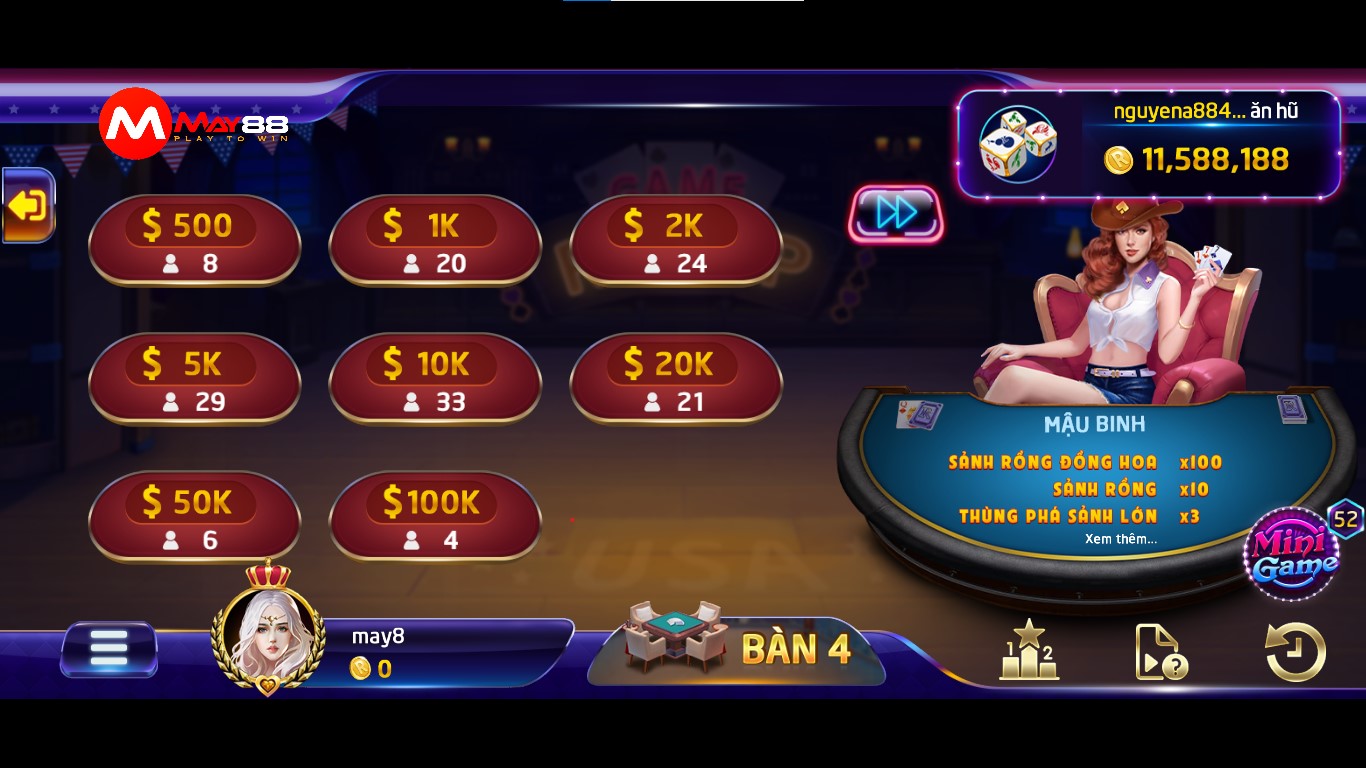 Game bài mậu binh May88