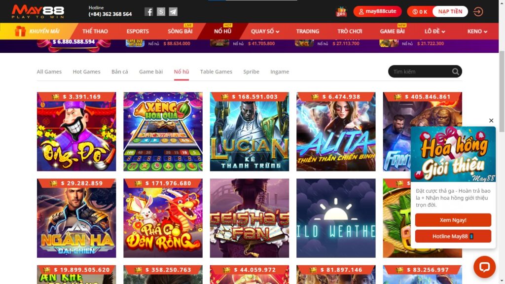Hình ảnh game nổ hũ May88
