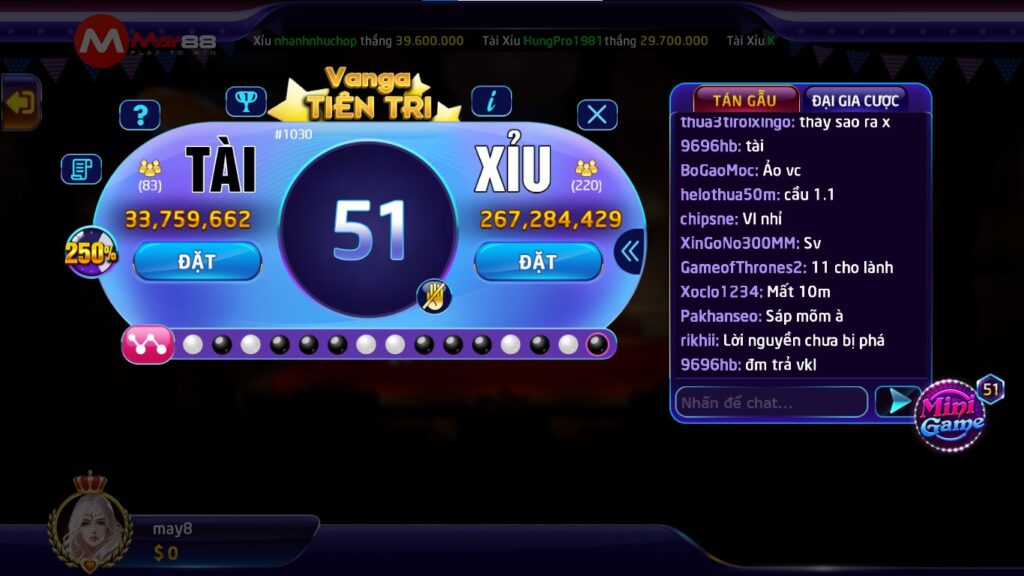 Hình ảnh tài xỉu mini May88