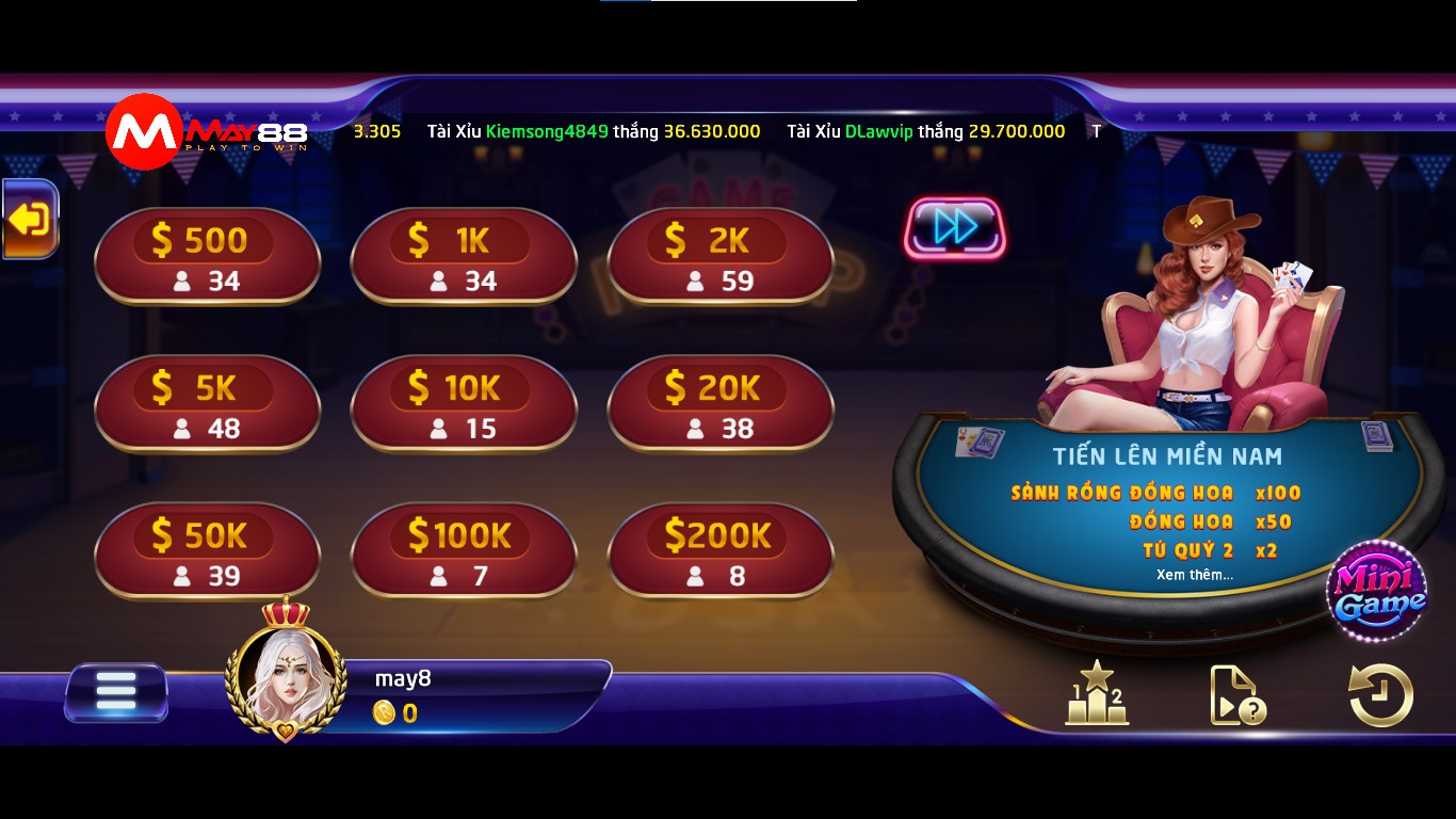 Game bài tiến lên miền Nam May88