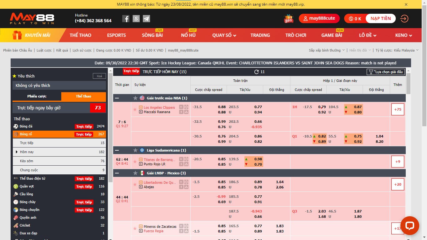 Hình ảnh cá độ bóng rổ May88