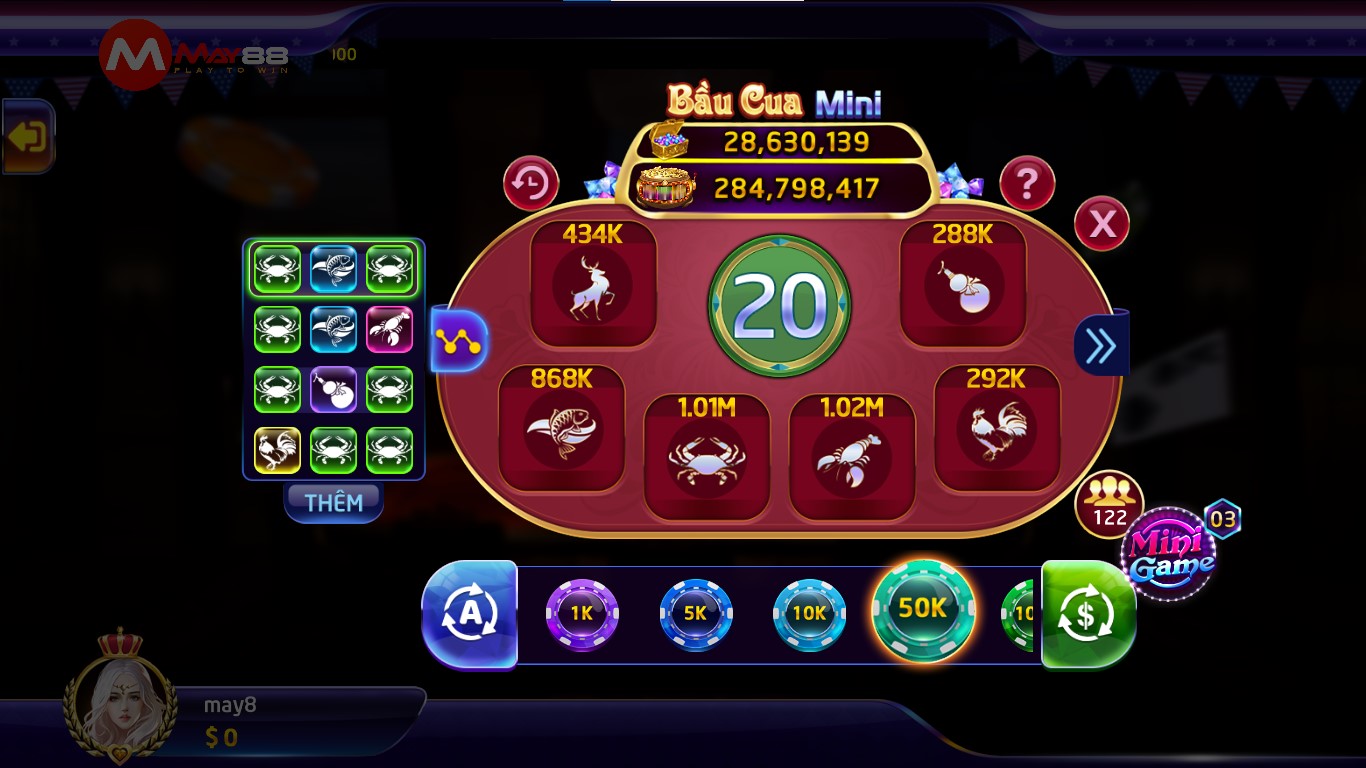 Game bai bầu cua và bầu cua mini May88