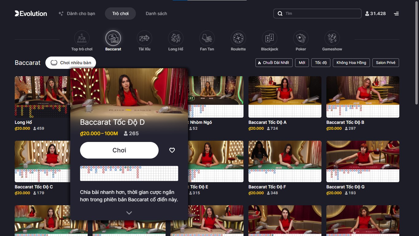 Top game live casino sòng bài May88 hot nhất hiện nay