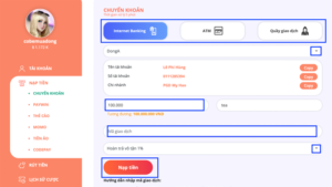 Hướng dẫn chi tiết cách nạp tiền với 3 hình thức chính 