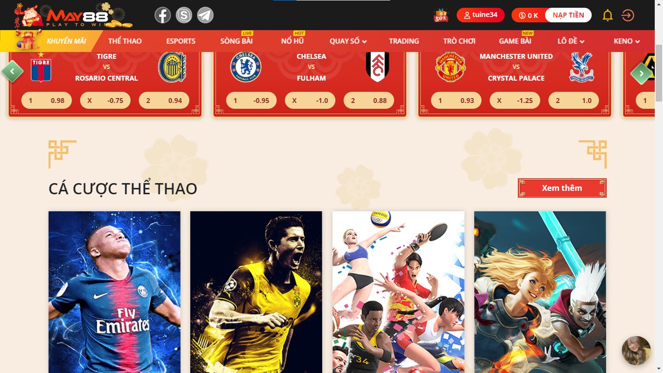 cá cược thể thao nhà cái May88