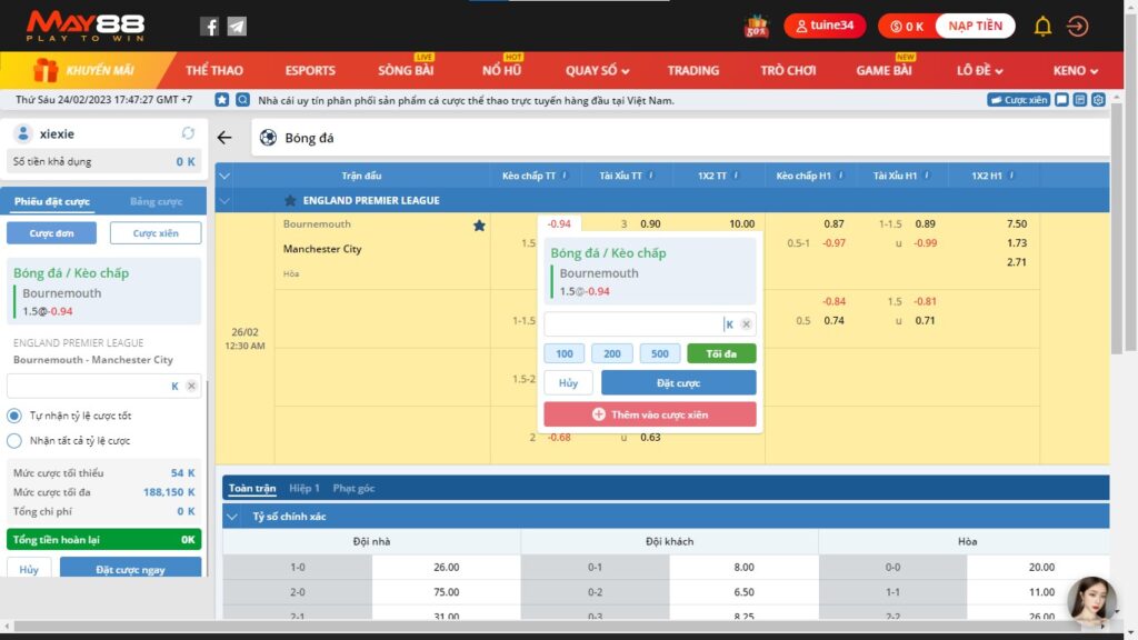 Nhà cái May88 chia sẻ kinh nghiệm soi kèo châu Á cho tân thủ