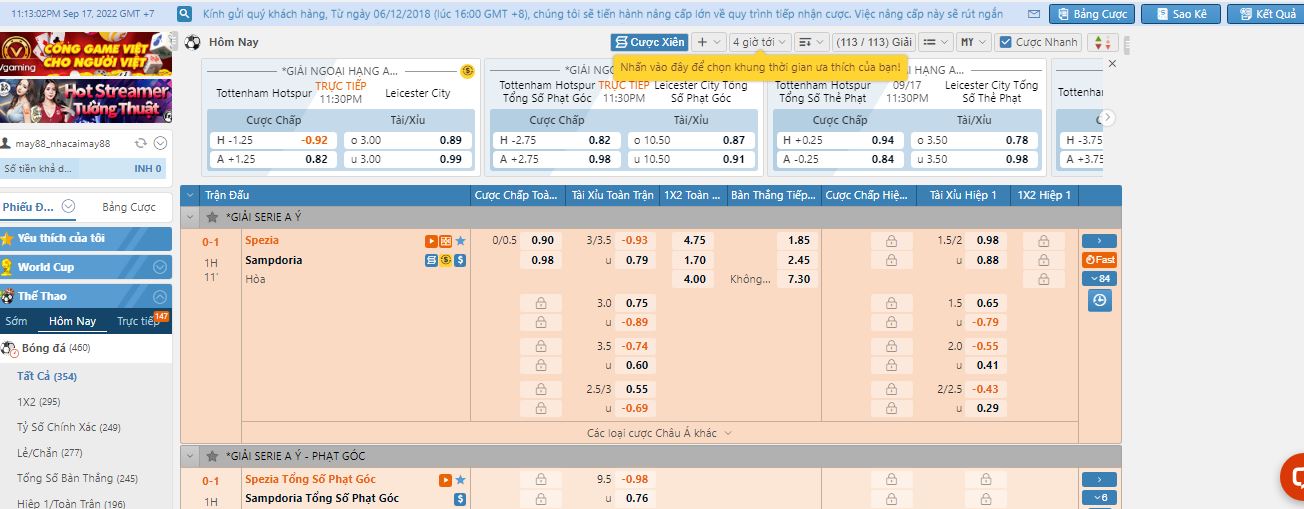 Đặt cược cá độ tại nhà cái uy tín May88 vip