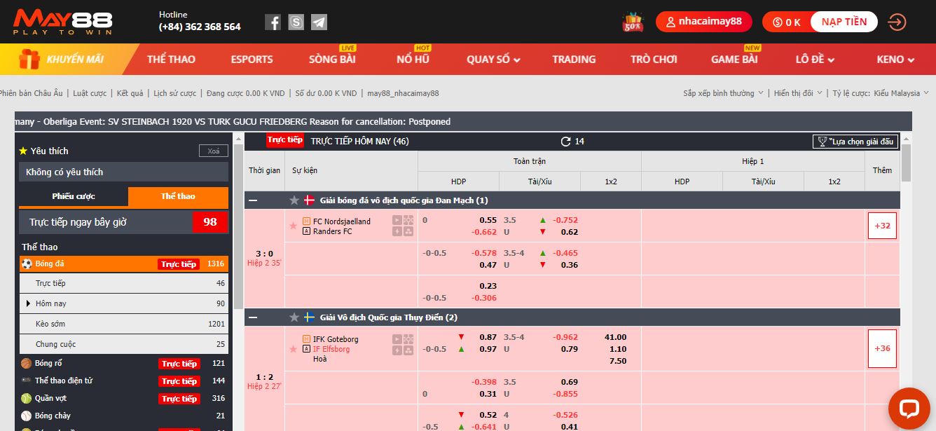 Cá độ bóng đá tại May88 vip giúp anh em có thêm thu nhập