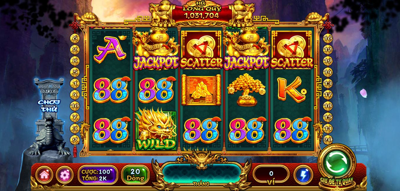 Giao diện nổ hũ trong game Long Quy Chi Bảo May88