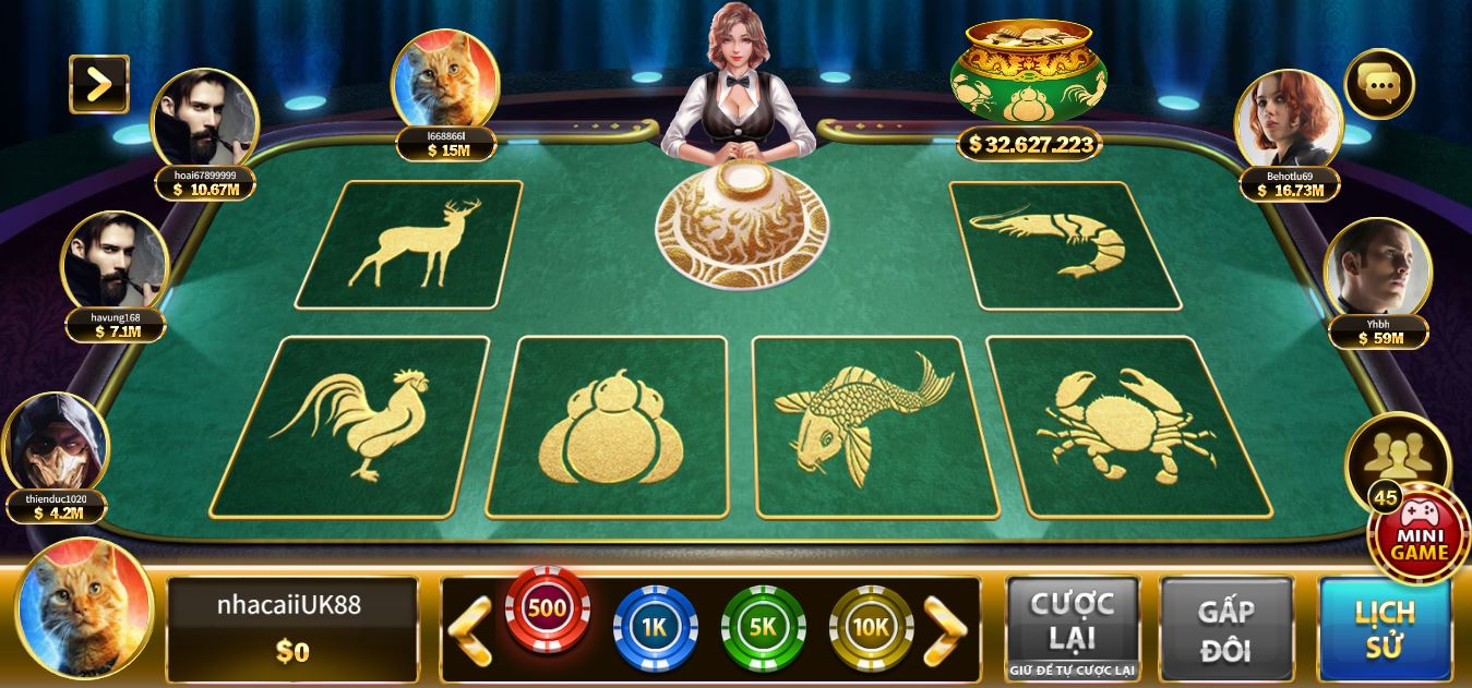 Giao diện game bầu cua tại nhà cái May88