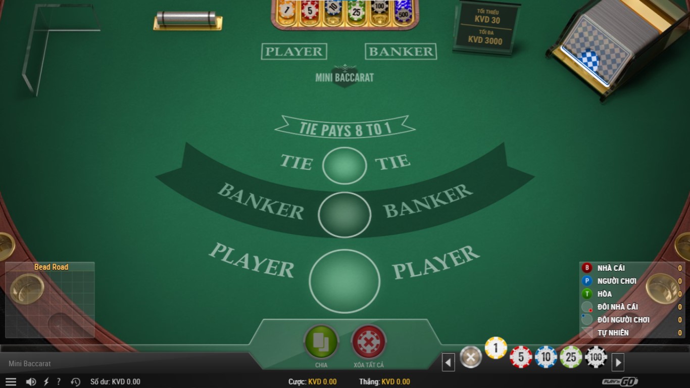 Nhà cái May88 hướng dẫn chơi Mini Baccarat